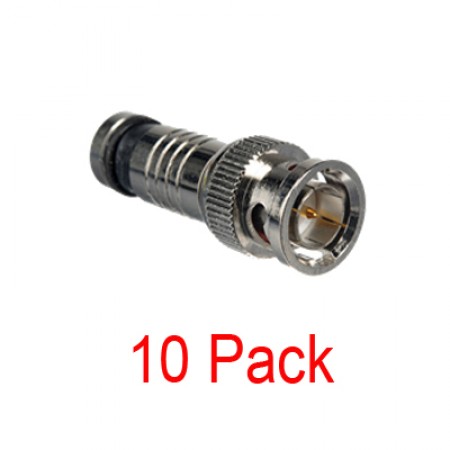 BNC Male Compression Connector 10 Pack