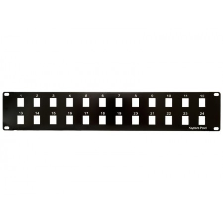 19" 2U 24Port Blank Panel