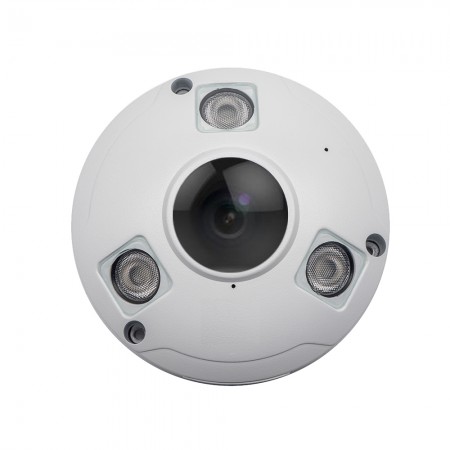 HD-IP 6MP 1.7mm Fixed Lens Fisheye Camera W/ Mic (52s11)
