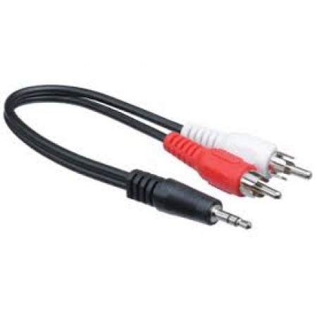 RCA-3.5 Male to RCA-Male x2 6 inch