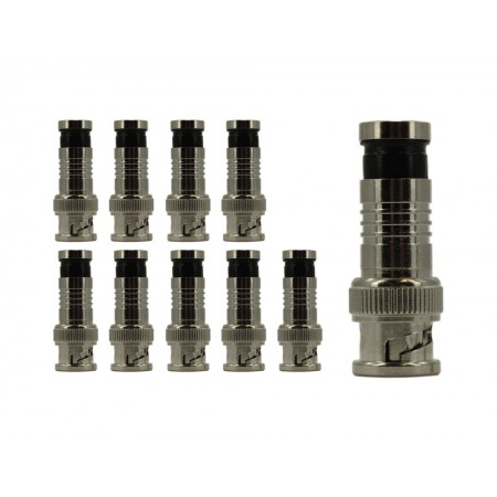 BNC Male Compression Connector 100 Pack