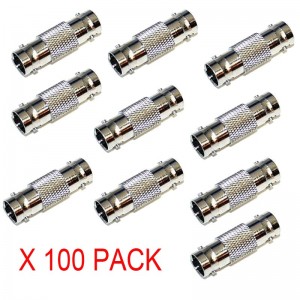 BNC Coupling Connector For RG59 Coax. Cable 100 Pack
