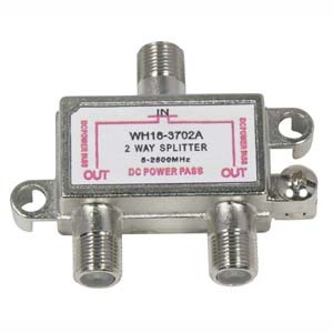 2Way 2.5GHz Satellite Splitter DC Power Pass