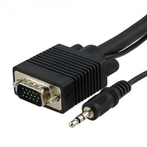 VGA HD15 with Audio MM Cable10ft