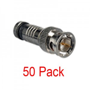 BNC Male Compression Connector 50 Pack