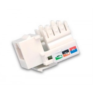 Keystone Jack Cat3 RJ11/12 White