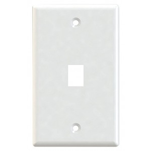 1Port Keystone Wallplate White Decora Type
