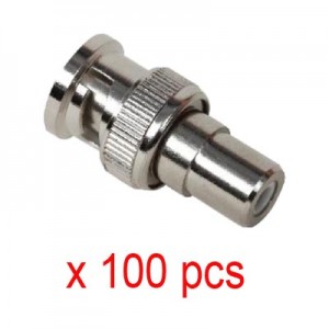 BNC male to RCA female connector 100 Pack