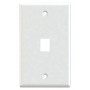 1Port Keystone Wallplate White Decora Type