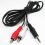 RCA-3.5 Male to RCA-Male x2 12-ft